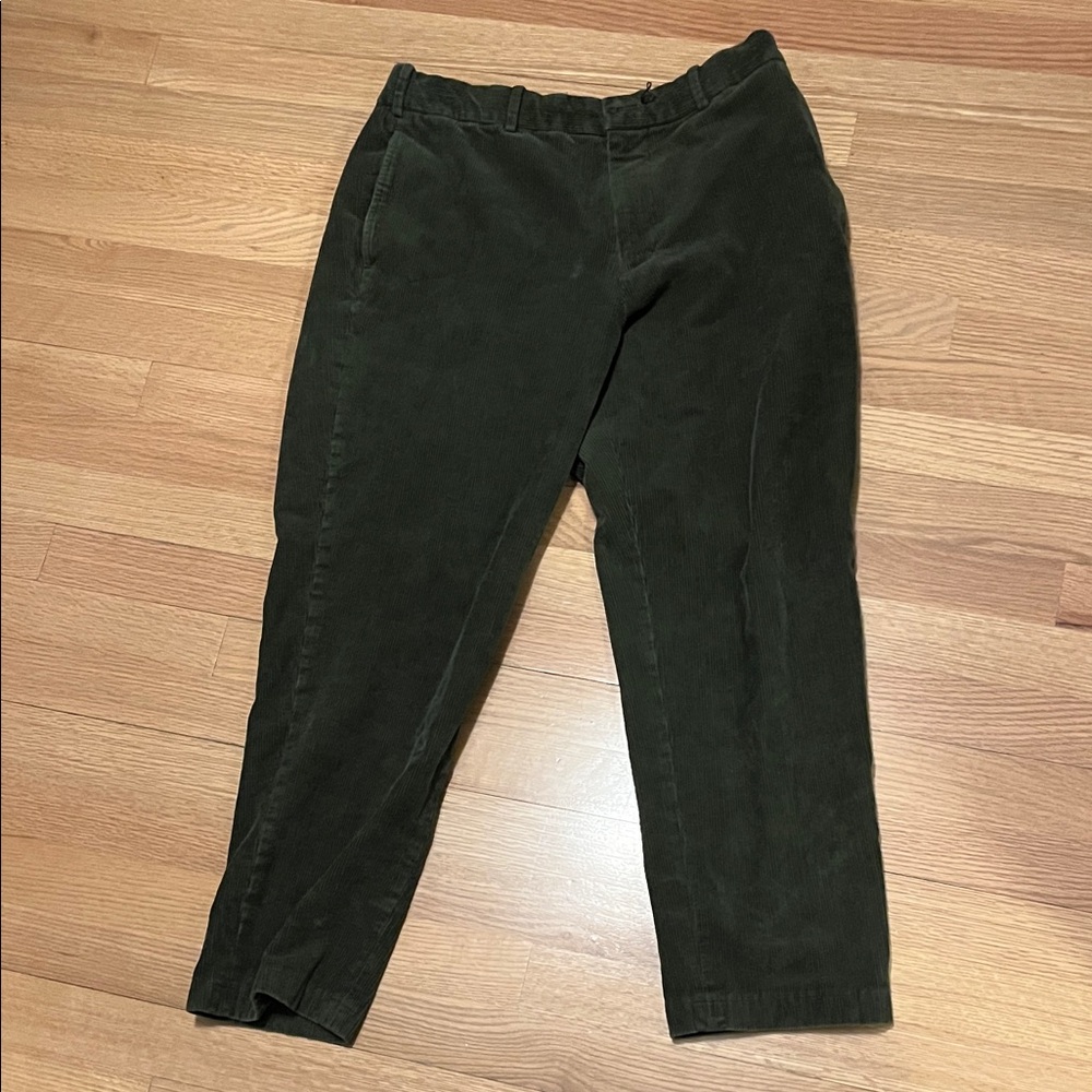 Uniqlo Men's Forest Green Corduroy Trousers